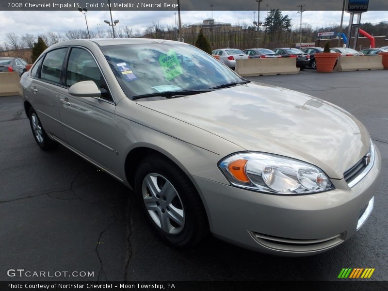 Gold Mist Metallic / Neutral Beige 2008 Chevrolet Impala LS