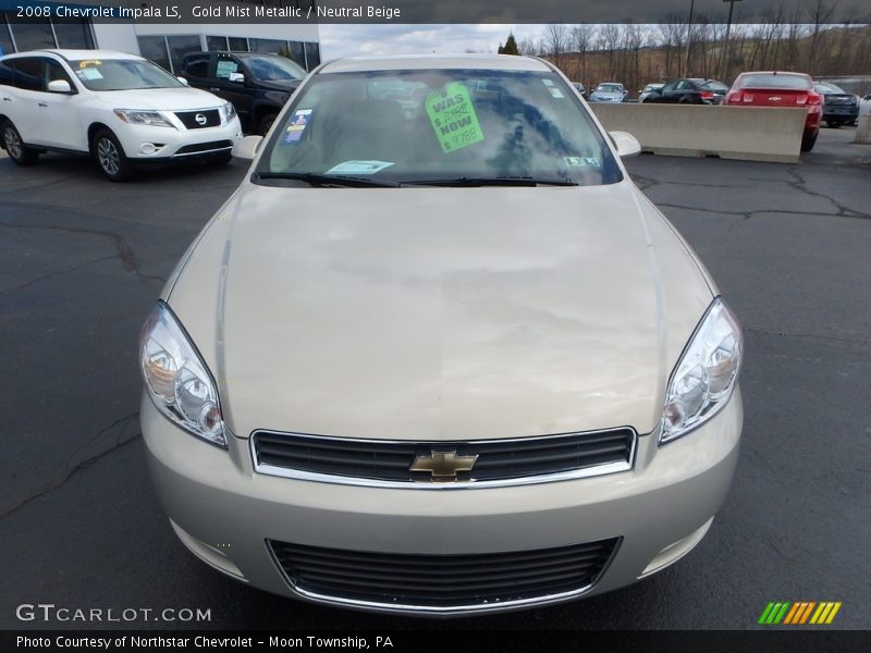 Gold Mist Metallic / Neutral Beige 2008 Chevrolet Impala LS
