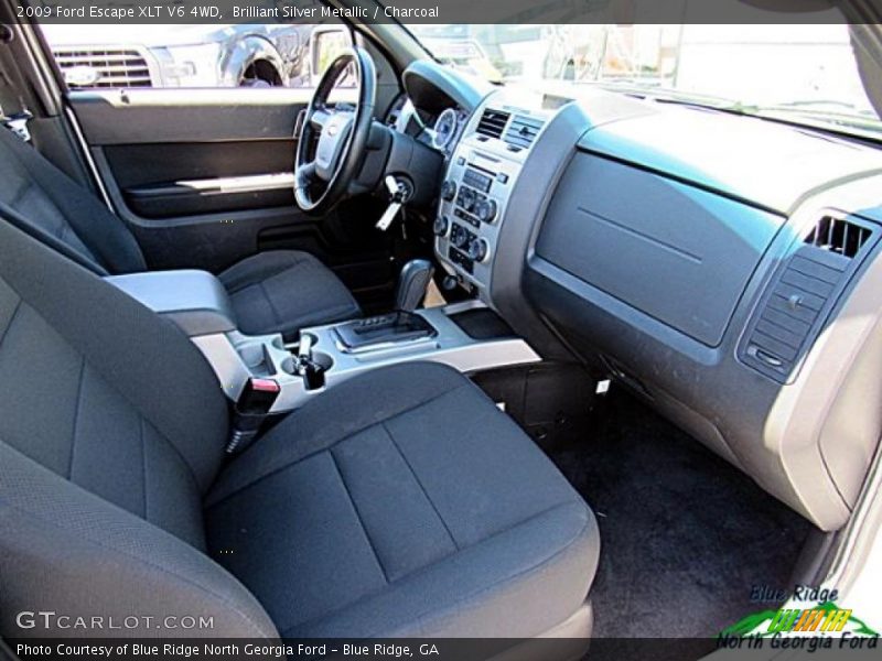 Brilliant Silver Metallic / Charcoal 2009 Ford Escape XLT V6 4WD
