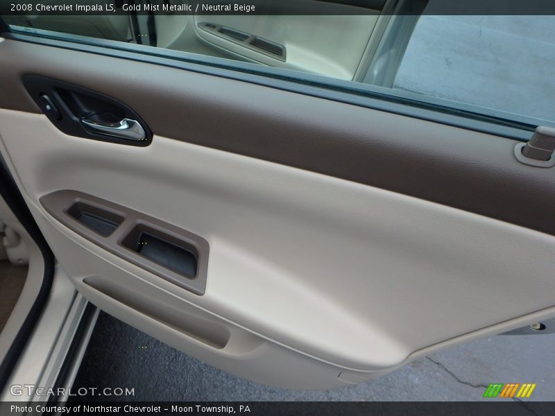 Gold Mist Metallic / Neutral Beige 2008 Chevrolet Impala LS