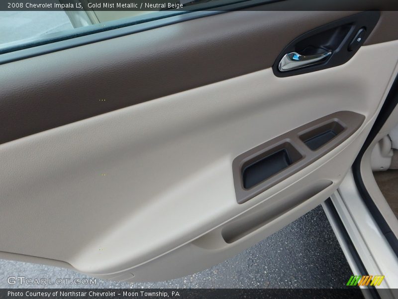 Gold Mist Metallic / Neutral Beige 2008 Chevrolet Impala LS
