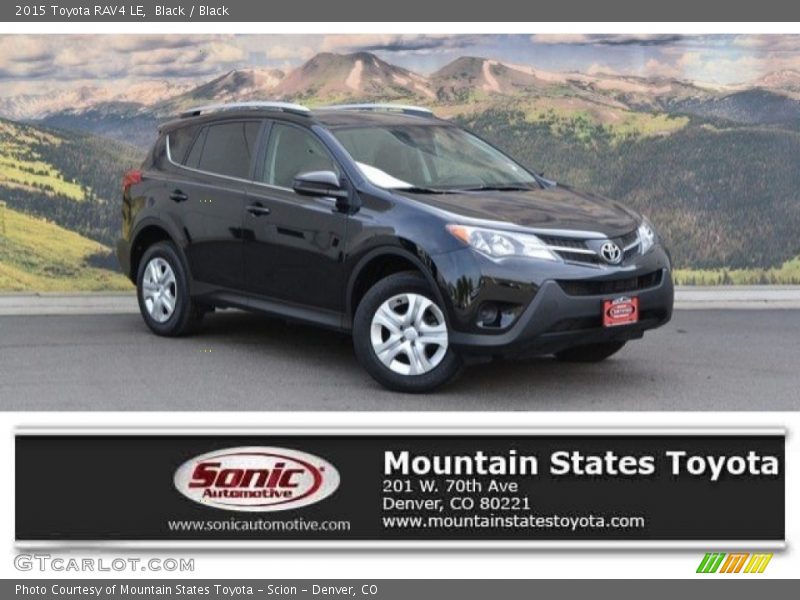 Black / Black 2015 Toyota RAV4 LE