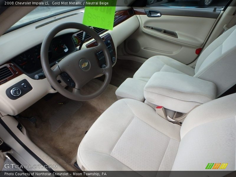 Gold Mist Metallic / Neutral Beige 2008 Chevrolet Impala LS