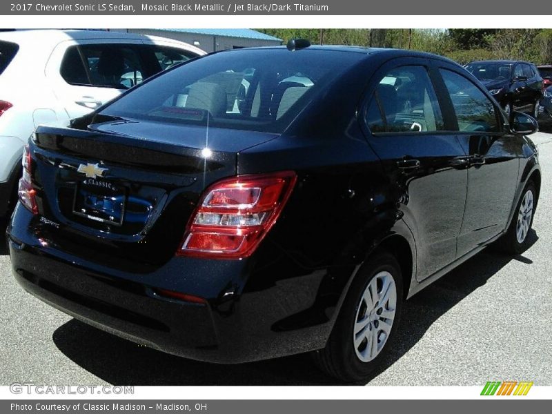 Mosaic Black Metallic / Jet Black/Dark Titanium 2017 Chevrolet Sonic LS Sedan