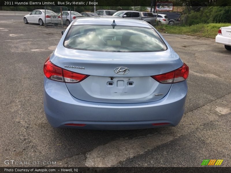 Blue Sky Metallic / Beige 2011 Hyundai Elantra Limited