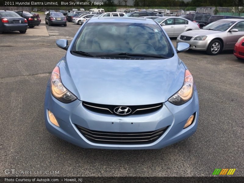 Blue Sky Metallic / Beige 2011 Hyundai Elantra Limited
