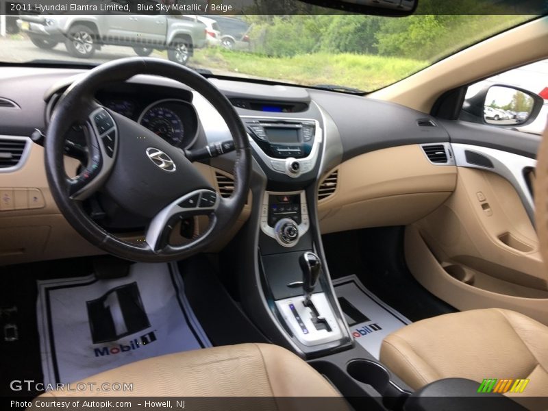 Blue Sky Metallic / Beige 2011 Hyundai Elantra Limited