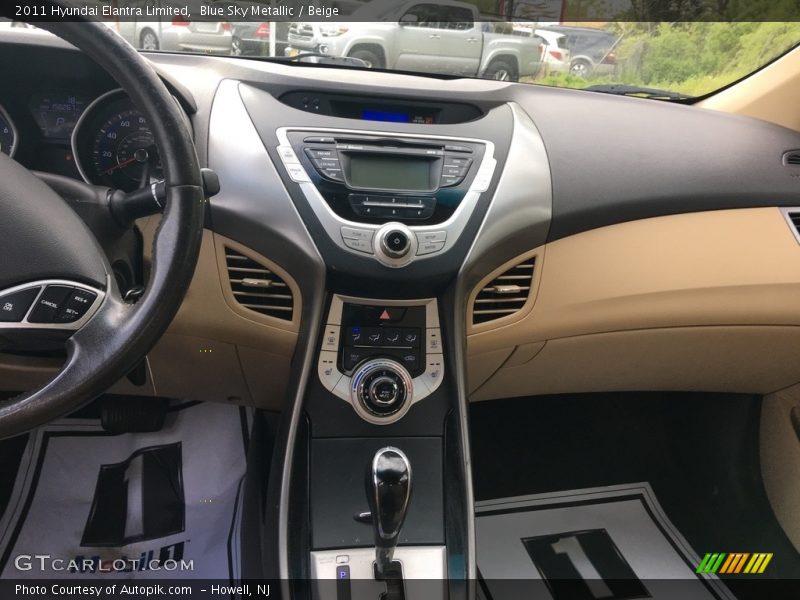 Blue Sky Metallic / Beige 2011 Hyundai Elantra Limited