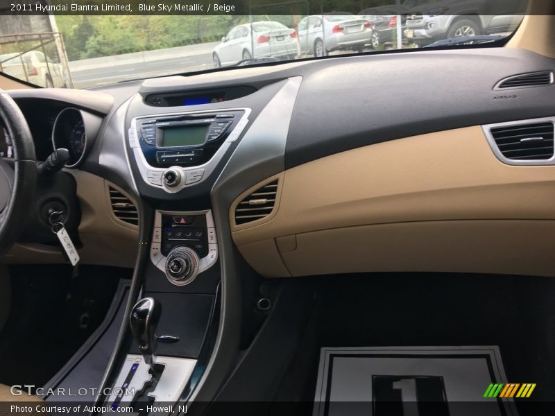 Blue Sky Metallic / Beige 2011 Hyundai Elantra Limited
