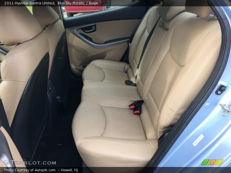 Blue Sky Metallic / Beige 2011 Hyundai Elantra Limited