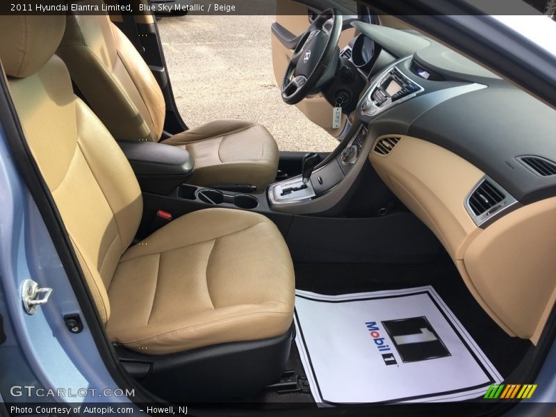 Blue Sky Metallic / Beige 2011 Hyundai Elantra Limited