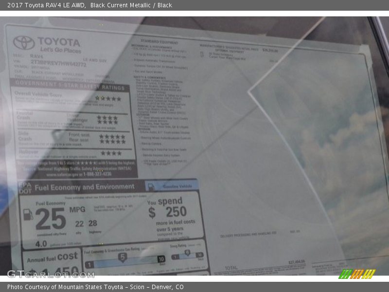Black Current Metallic / Black 2017 Toyota RAV4 LE AWD