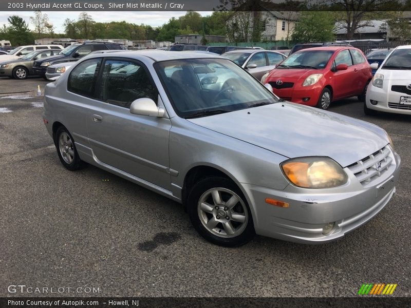 Silver Mist Metallic / Gray 2003 Hyundai Accent GL Coupe