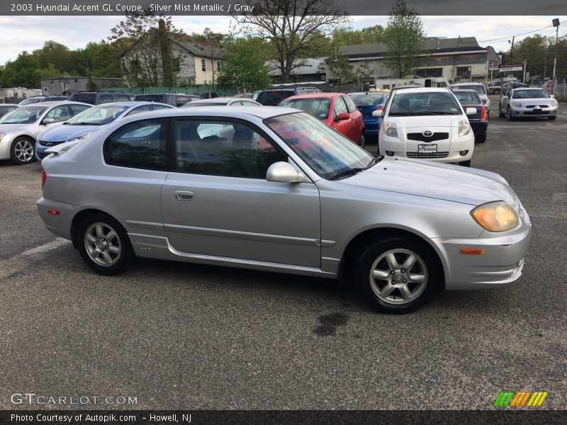 Silver Mist Metallic / Gray 2003 Hyundai Accent GL Coupe