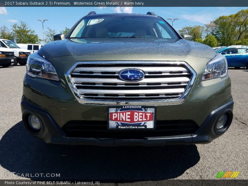 Wilderness Green Metallic / Warm Ivory 2017 Subaru Outback 2.5i Premium