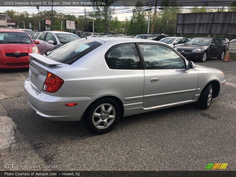 Silver Mist Metallic / Gray 2003 Hyundai Accent GL Coupe