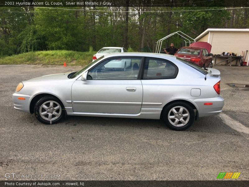 Silver Mist Metallic / Gray 2003 Hyundai Accent GL Coupe