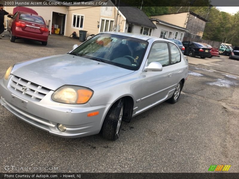 Silver Mist Metallic / Gray 2003 Hyundai Accent GL Coupe