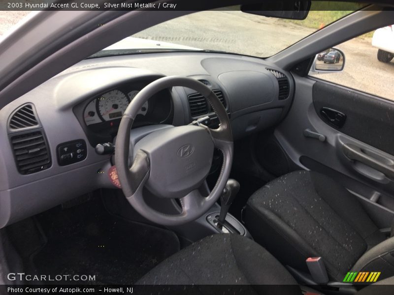 Silver Mist Metallic / Gray 2003 Hyundai Accent GL Coupe