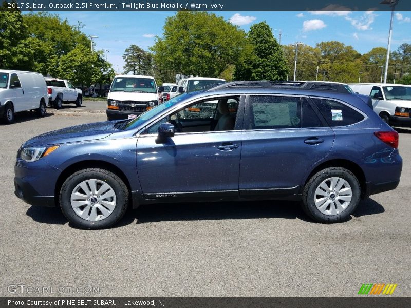 Twilight Blue Metallic / Warm Ivory 2017 Subaru Outback 2.5i Premium