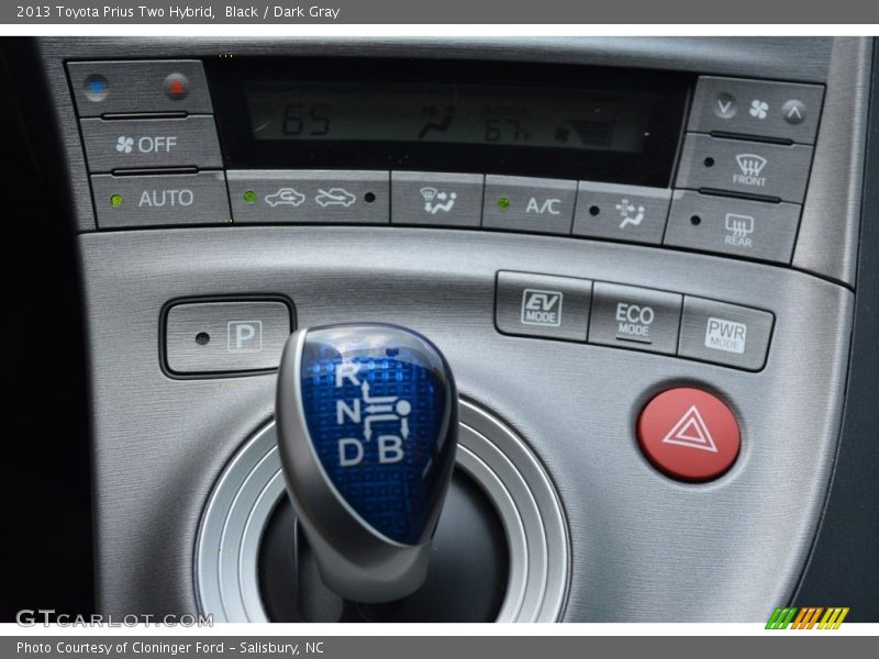 Black / Dark Gray 2013 Toyota Prius Two Hybrid