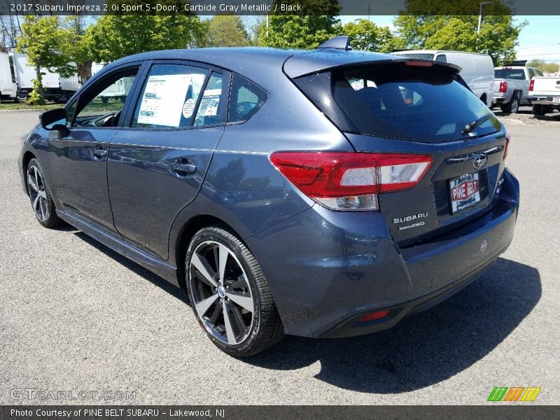 Carbide Gray Metallic / Black 2017 Subaru Impreza 2.0i Sport 5-Door