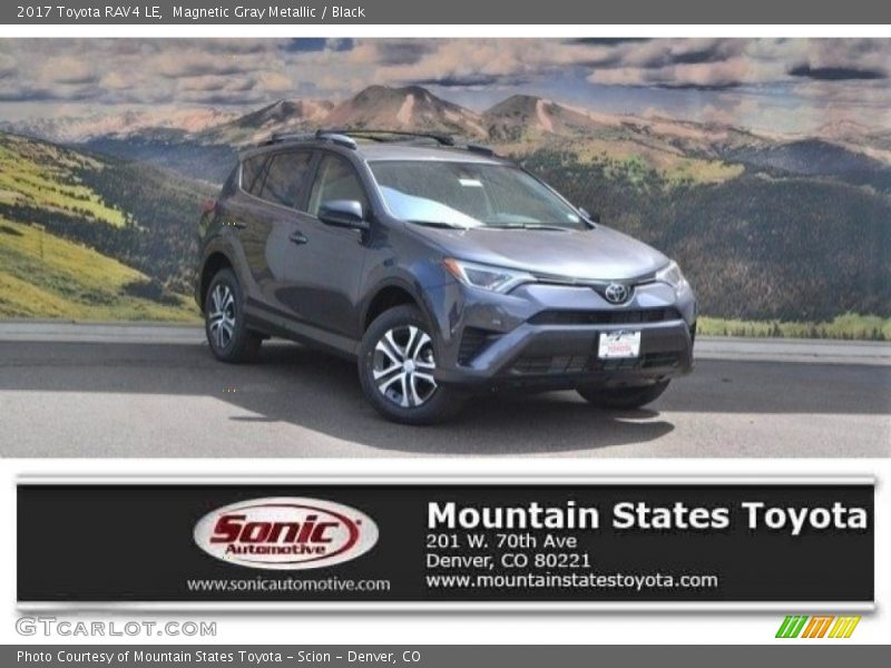 Magnetic Gray Metallic / Black 2017 Toyota RAV4 LE