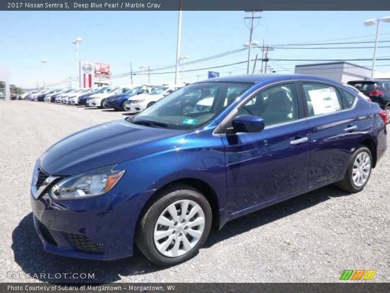 Deep Blue Pearl / Marble Gray 2017 Nissan Sentra S