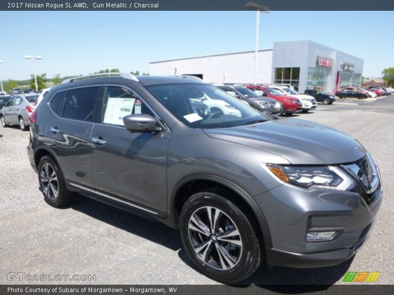 Gun Metallic / Charcoal 2017 Nissan Rogue SL AWD