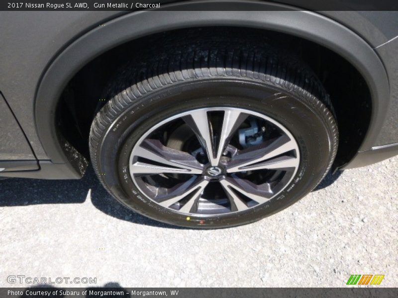 Gun Metallic / Charcoal 2017 Nissan Rogue SL AWD