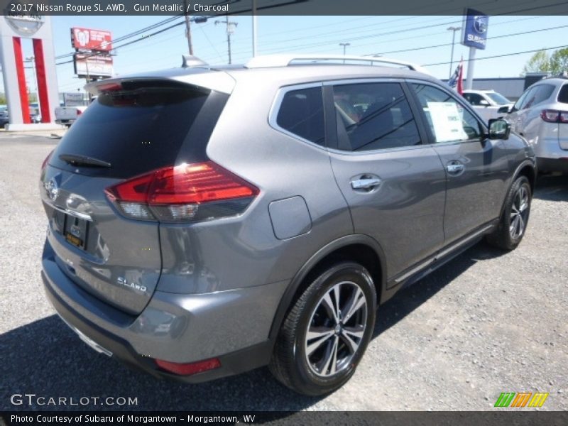 Gun Metallic / Charcoal 2017 Nissan Rogue SL AWD