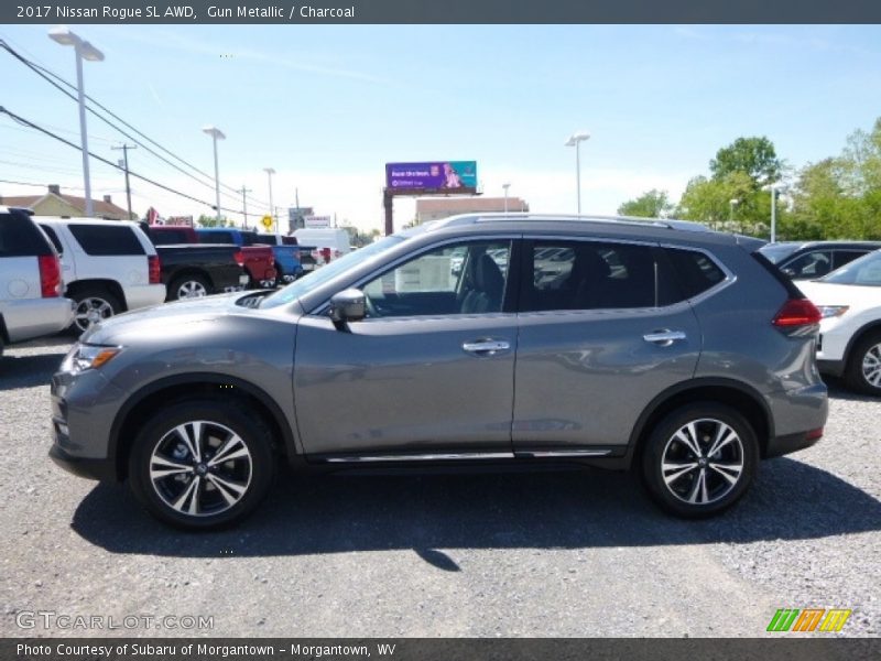 Gun Metallic / Charcoal 2017 Nissan Rogue SL AWD