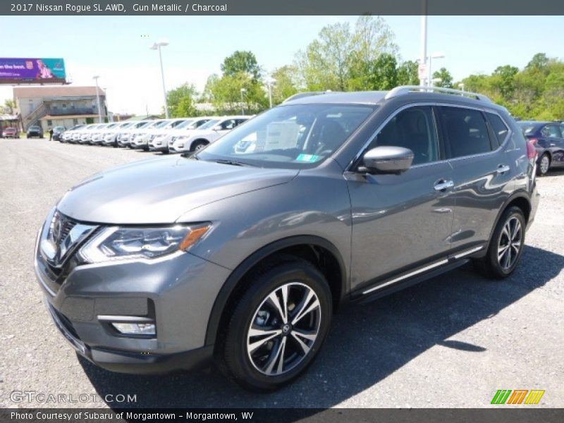 Gun Metallic / Charcoal 2017 Nissan Rogue SL AWD