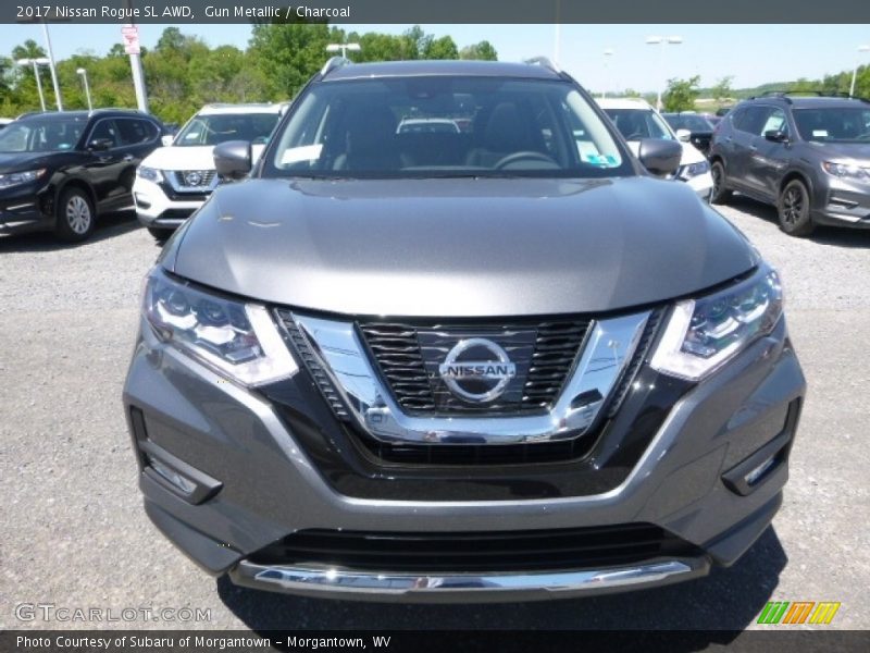 Gun Metallic / Charcoal 2017 Nissan Rogue SL AWD