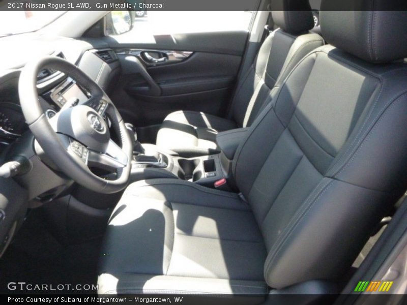 Gun Metallic / Charcoal 2017 Nissan Rogue SL AWD