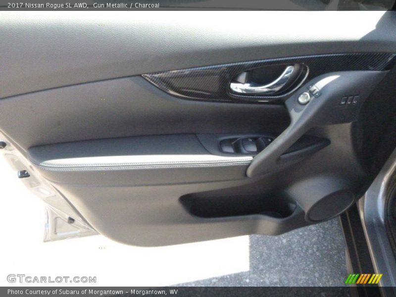 Gun Metallic / Charcoal 2017 Nissan Rogue SL AWD