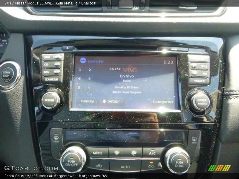 Gun Metallic / Charcoal 2017 Nissan Rogue SL AWD