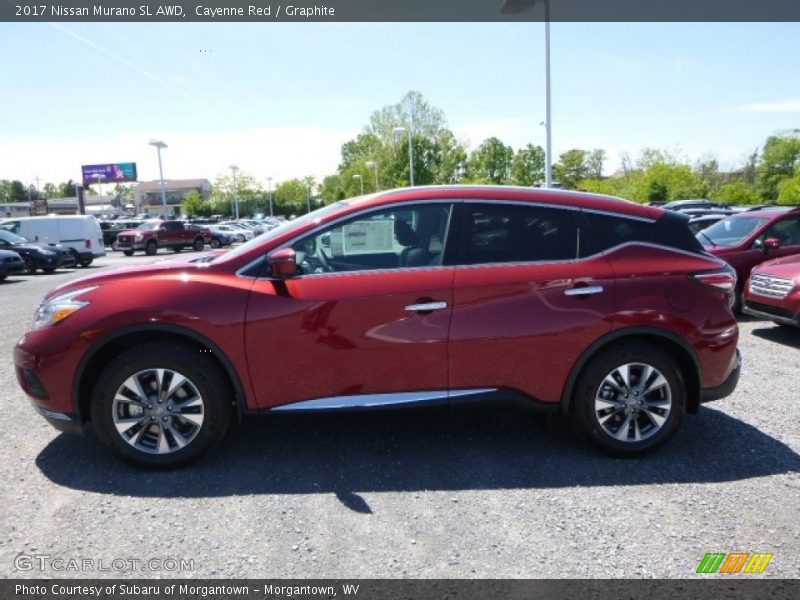 Cayenne Red / Graphite 2017 Nissan Murano SL AWD