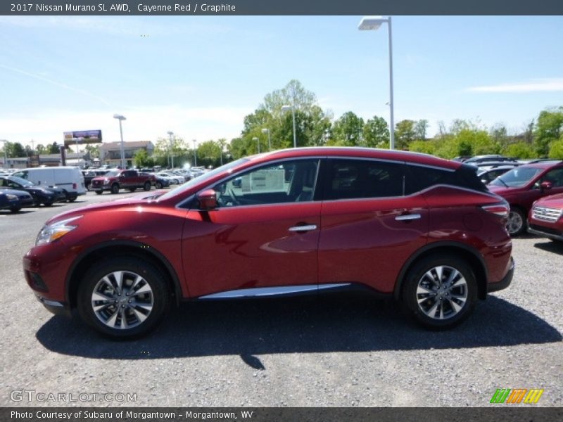 Cayenne Red / Graphite 2017 Nissan Murano SL AWD