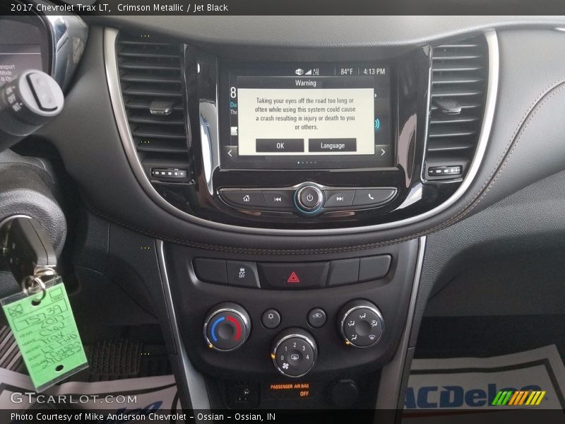 Crimson Metallic / Jet Black 2017 Chevrolet Trax LT