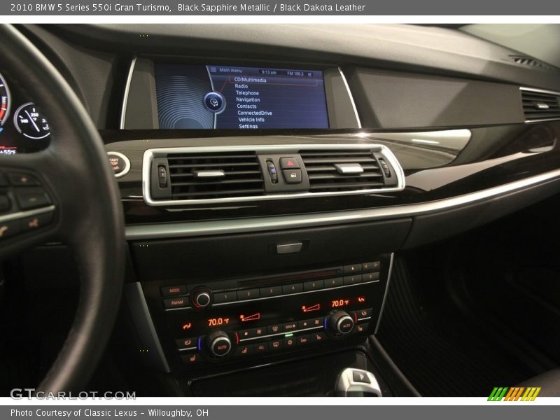 Black Sapphire Metallic / Black Dakota Leather 2010 BMW 5 Series 550i Gran Turismo