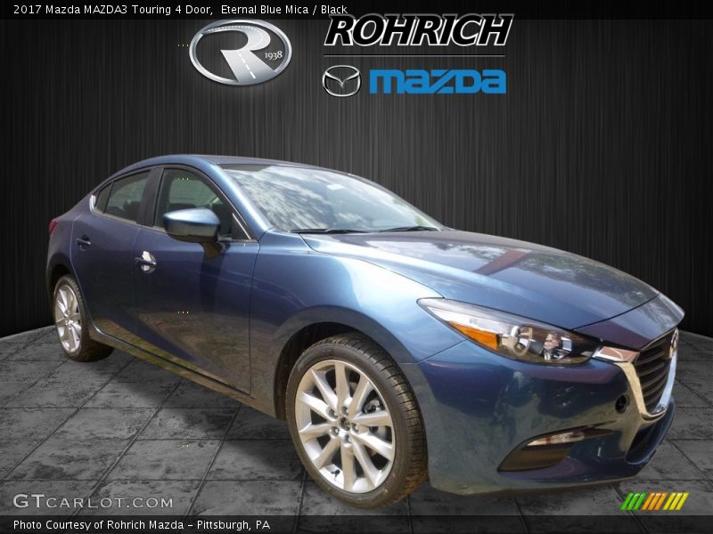 Eternal Blue Mica / Black 2017 Mazda MAZDA3 Touring 4 Door