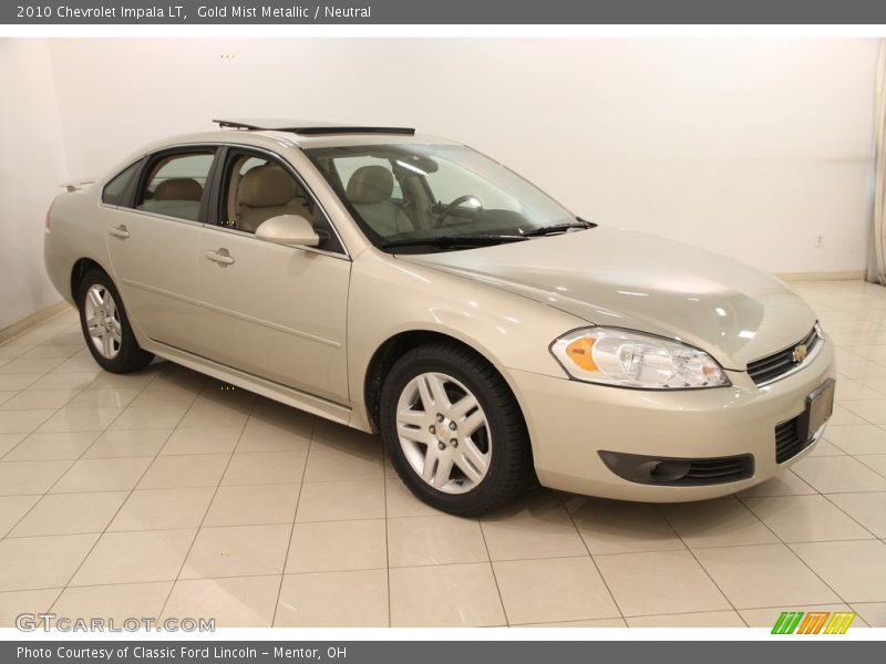 Gold Mist Metallic / Neutral 2010 Chevrolet Impala LT
