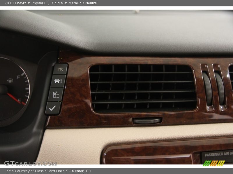 Gold Mist Metallic / Neutral 2010 Chevrolet Impala LT