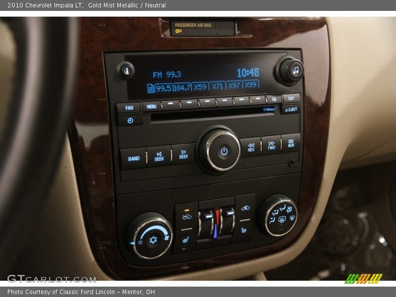 Gold Mist Metallic / Neutral 2010 Chevrolet Impala LT