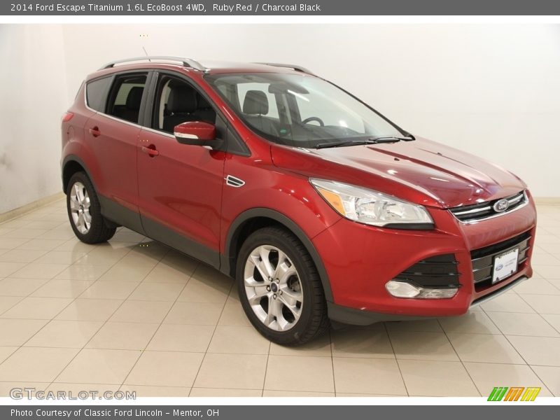 Ruby Red / Charcoal Black 2014 Ford Escape Titanium 1.6L EcoBoost 4WD