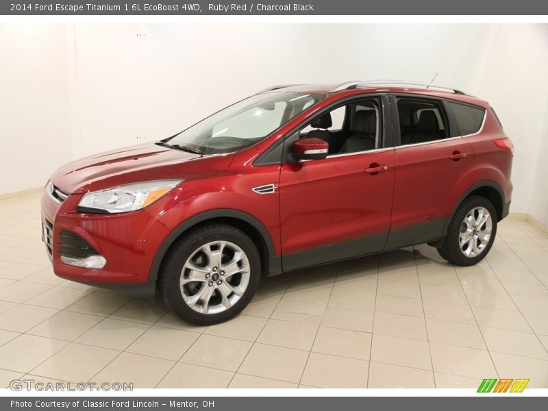 Ruby Red / Charcoal Black 2014 Ford Escape Titanium 1.6L EcoBoost 4WD