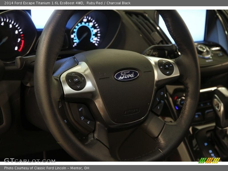 Ruby Red / Charcoal Black 2014 Ford Escape Titanium 1.6L EcoBoost 4WD