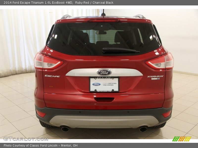 Ruby Red / Charcoal Black 2014 Ford Escape Titanium 1.6L EcoBoost 4WD