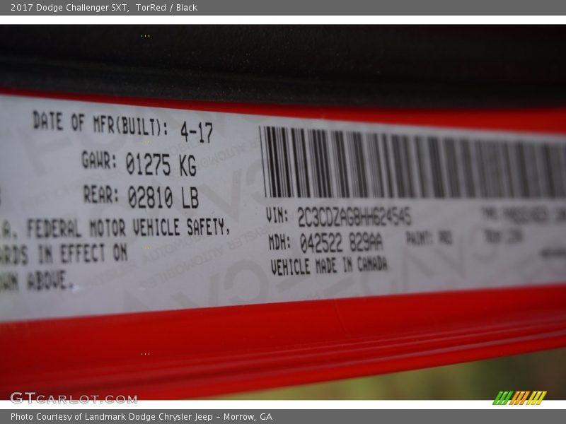 TorRed / Black 2017 Dodge Challenger SXT